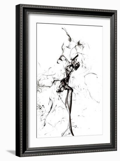 Abstract Black Smoke - The Dancer-Philippe HUGONNARD-Framed Art Print