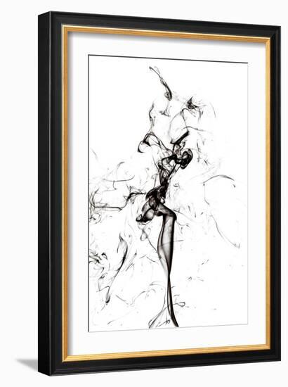 Abstract Black Smoke - The Dancer-Philippe HUGONNARD-Framed Art Print