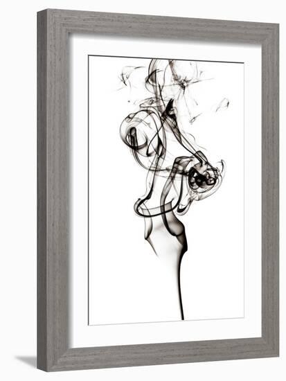 Abstract Black Smoke - Tulip Dream-Philippe HUGONNARD-Framed Art Print