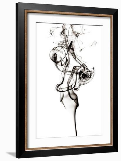 Abstract Black Smoke - Tulip Dream-Philippe HUGONNARD-Framed Art Print