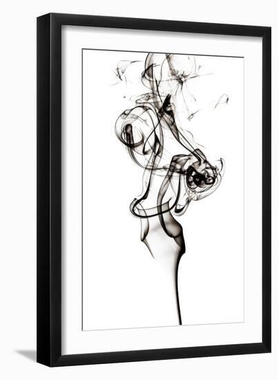 Abstract Black Smoke - Tulip Dream-Philippe HUGONNARD-Framed Art Print