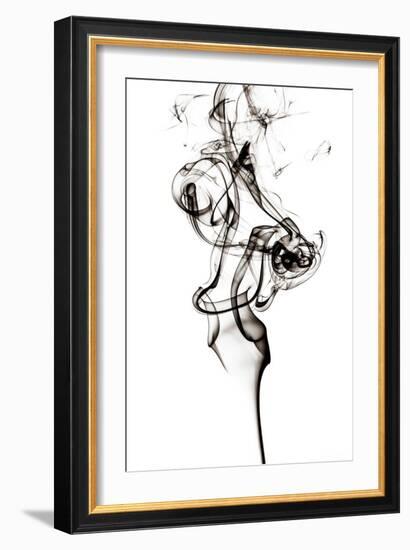 Abstract Black Smoke - Tulip Dream-Philippe HUGONNARD-Framed Art Print