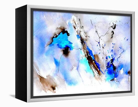 Abstract Blue 236874-Pol Ledent-Framed Stretched Canvas