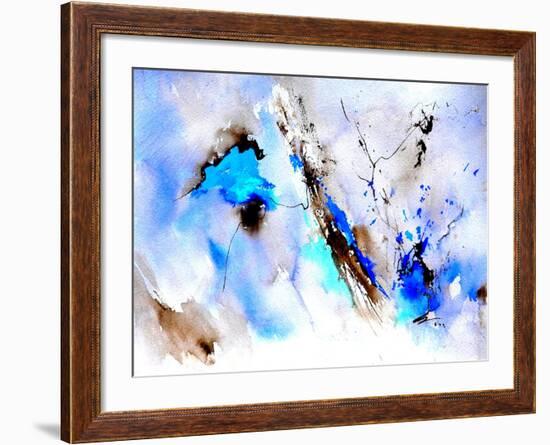 Abstract Blue 236874-Pol Ledent-Framed Art Print