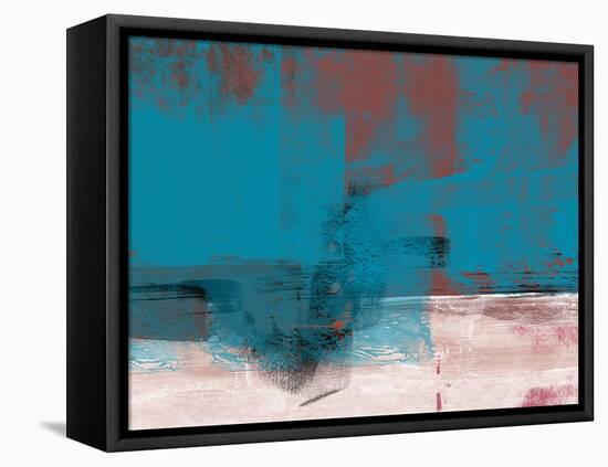 Abstract Blue and Brown I-Alma Levine-Framed Stretched Canvas