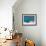 Abstract Blue and Brown I-Alma Levine-Framed Art Print displayed on a wall