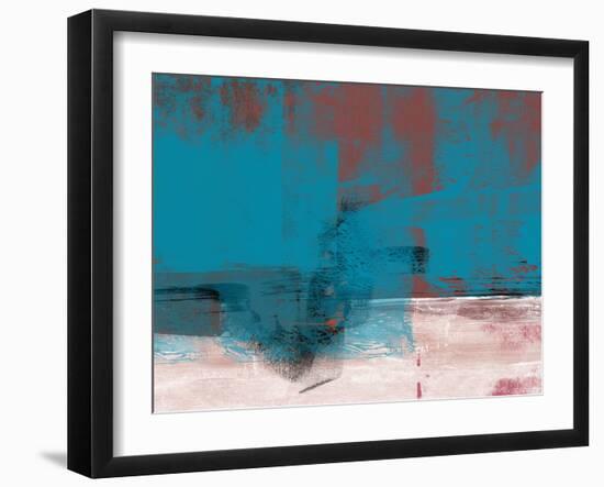 Abstract Blue and Brown I-Alma Levine-Framed Art Print