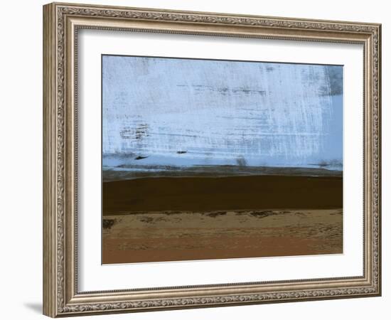 Abstract Blue and Brown-Alma Levine-Framed Art Print