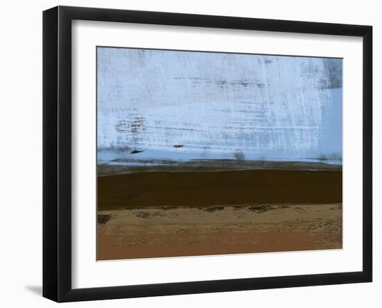 Abstract Blue and Brown-Alma Levine-Framed Art Print