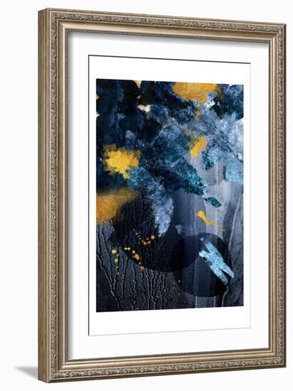 Abstract Blue and Gold-Urban Epiphany-Framed Art Print