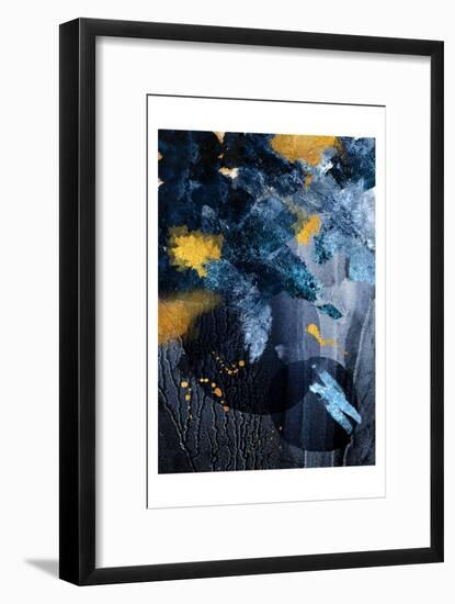 Abstract Blue and Gold-Urban Epiphany-Framed Art Print