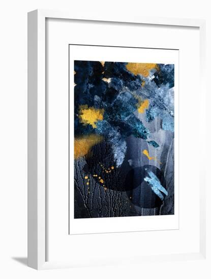 Abstract Blue and Gold-Urban Epiphany-Framed Art Print