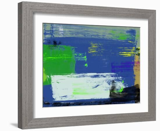 Abstract Blue and Green-Alma Levine-Framed Art Print