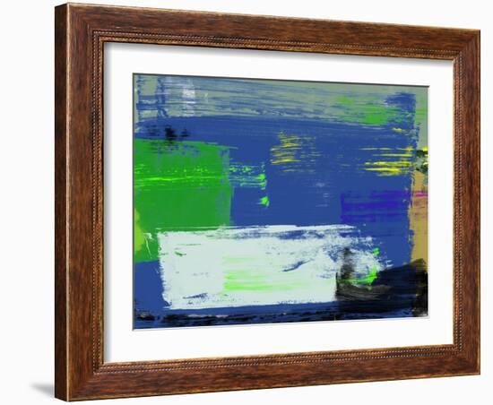 Abstract Blue and Green-Alma Levine-Framed Art Print