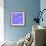 Abstract Blue and Lilac Pattern from Squares-amovita-Framed Art Print displayed on a wall
