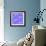 Abstract Blue and Lilac Pattern from Squares-amovita-Framed Art Print displayed on a wall