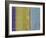 Abstract Blue and Ochre-Alma Levine-Framed Art Print