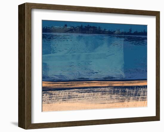 Abstract Blue and Orange-Alma Levine-Framed Art Print