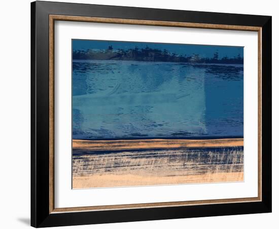 Abstract Blue and Orange-Alma Levine-Framed Art Print