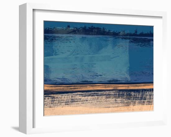 Abstract Blue and Orange-Alma Levine-Framed Art Print