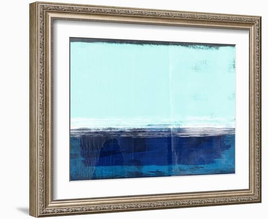 Abstract Blue and Turquoise I-Alma Levine-Framed Art Print