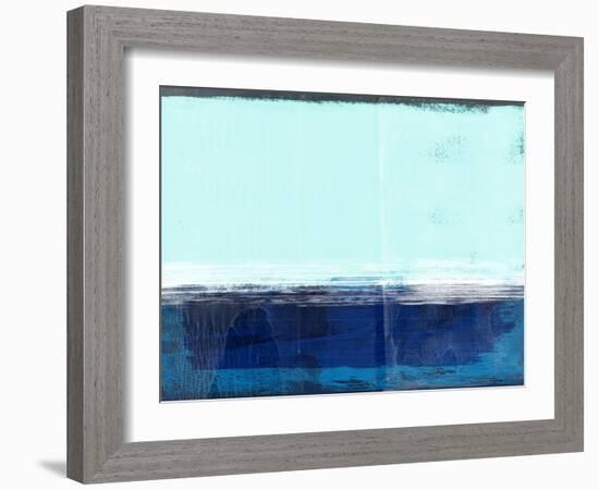 Abstract Blue and Turquoise I-Alma Levine-Framed Art Print
