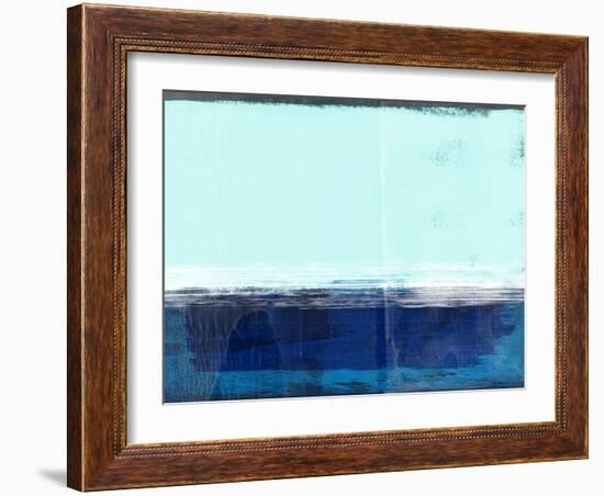 Abstract Blue and Turquoise I-Alma Levine-Framed Art Print