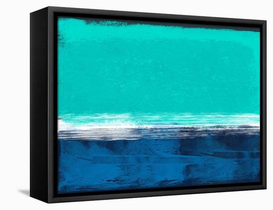 Abstract Blue and Turquoise-Alma Levine-Framed Stretched Canvas