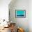 Abstract Blue and Turquoise-Alma Levine-Framed Art Print displayed on a wall