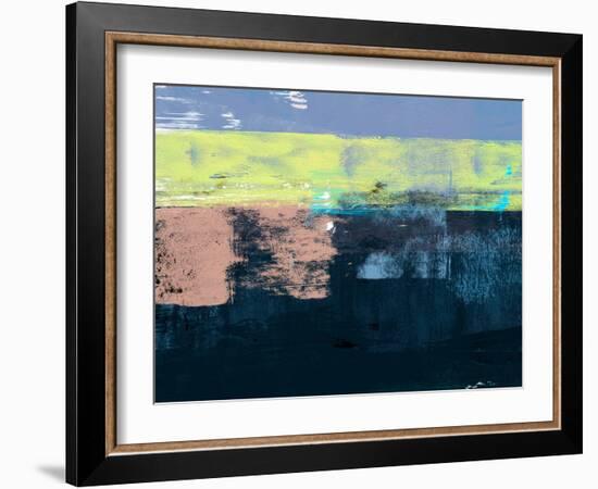 Abstract Blue and Yellow I-Alma Levine-Framed Art Print