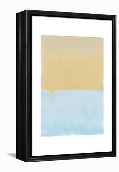 Abstract Blue And Yellow-Leah Straatsma-Framed Stretched Canvas