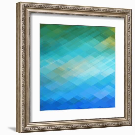 Abstract Blue Background-epic44-Framed Art Print