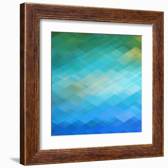 Abstract Blue Background-epic44-Framed Art Print