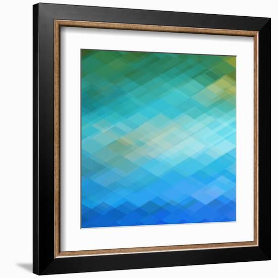 Abstract Blue Background-epic44-Framed Art Print