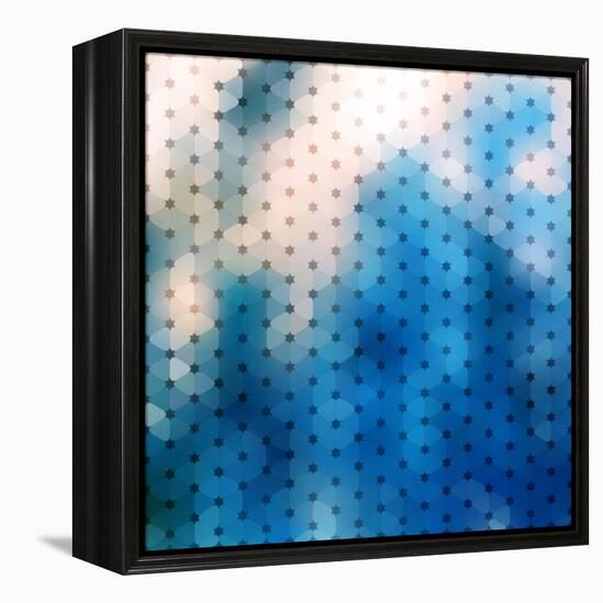 Abstract Blue Background-epic44-Framed Stretched Canvas