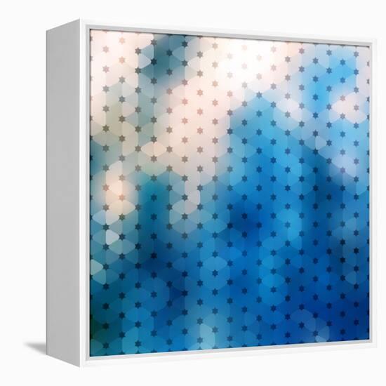 Abstract Blue Background-epic44-Framed Stretched Canvas