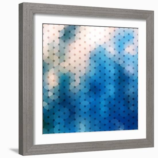 Abstract Blue Background-epic44-Framed Art Print