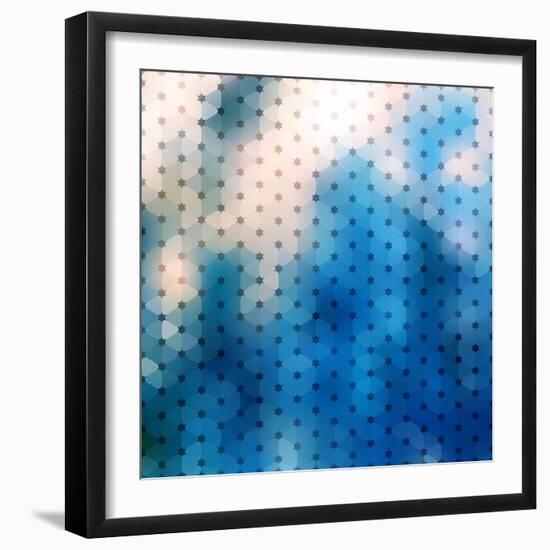 Abstract Blue Background-epic44-Framed Art Print