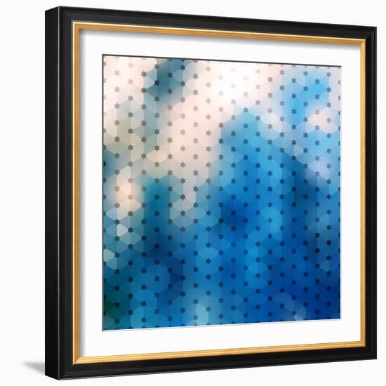 Abstract Blue Background-epic44-Framed Art Print