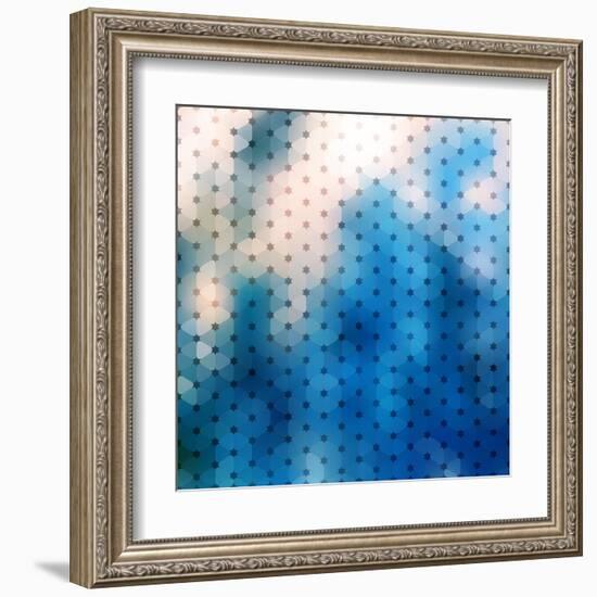 Abstract Blue Background-epic44-Framed Art Print