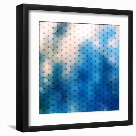 Abstract Blue Background-epic44-Framed Art Print