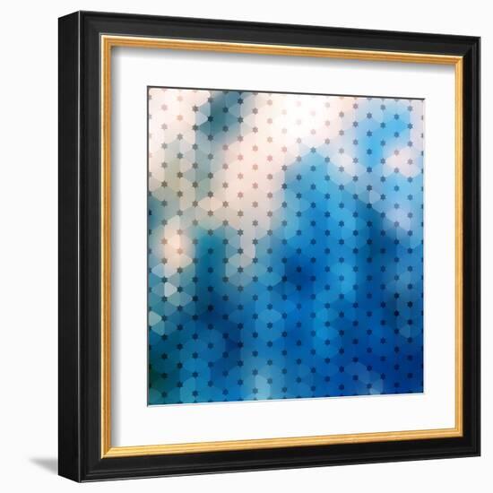 Abstract Blue Background-epic44-Framed Art Print