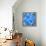 Abstract Blue Background-epic44-Framed Stretched Canvas displayed on a wall