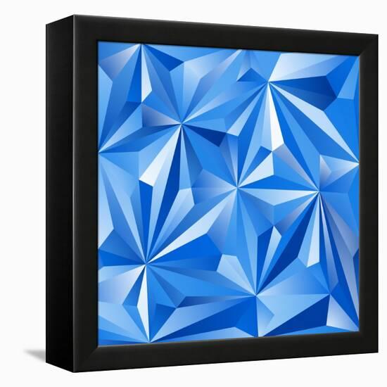 Abstract Blue Background-epic44-Framed Stretched Canvas