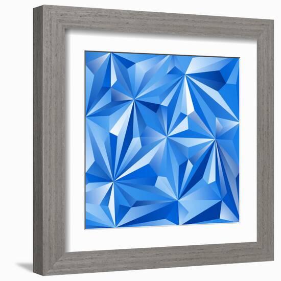 Abstract Blue Background-epic44-Framed Art Print