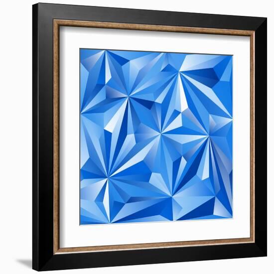 Abstract Blue Background-epic44-Framed Art Print