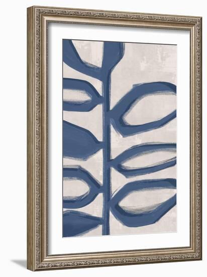 Abstract Blue Branch I-Alex Black-Framed Art Print