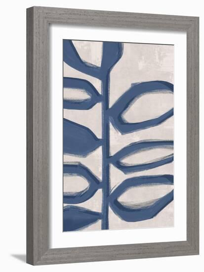 Abstract Blue Branch I-Alex Black-Framed Art Print