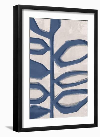 Abstract Blue Branch I-Alex Black-Framed Art Print