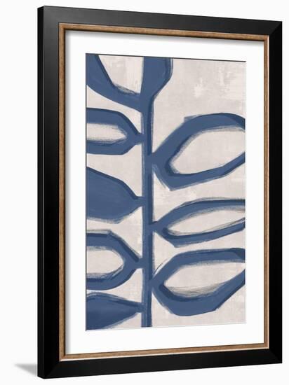 Abstract Blue Branch I-Alex Black-Framed Art Print